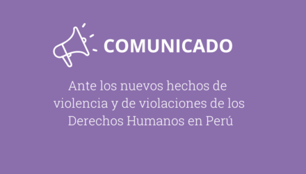 Comunicado acerca de la situación de Perú