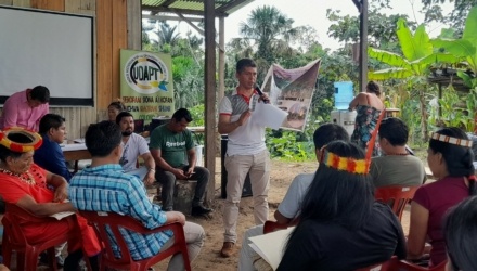 Pablo Fajardo, en una reunión de la UDAPT el pasado mes de noviembre.