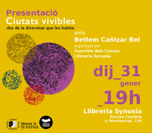 Terrassa: Presentació del llibre Ciutats Vivibles @ Llibreria Synusia. Ateneu Candela