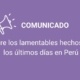 Comunicado violencia Perú